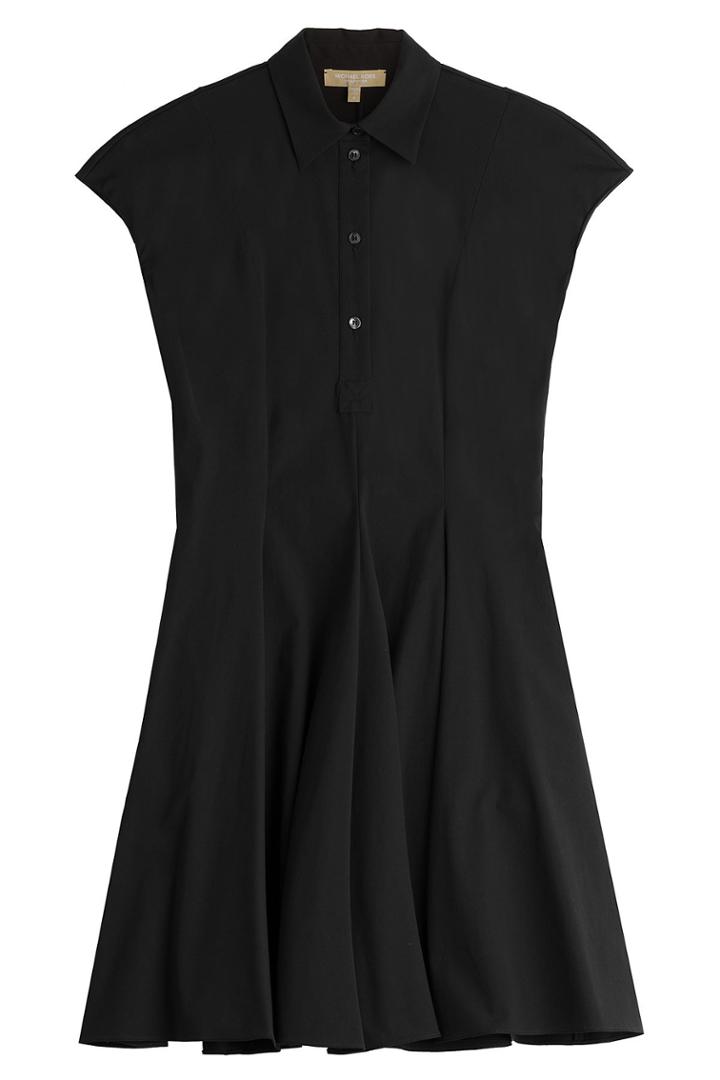 Michael Kors Michael Kors Flared Cotton Dress - Black