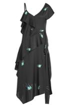 Diane Von Furstenberg Diane Von Furstenberg Printed Asymmetric Dress With Silk
