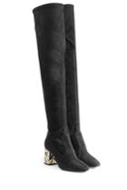 Burberry Shoes & Accessories Burberry Shoes & Accessories Suede Over-knee Boots - Black
