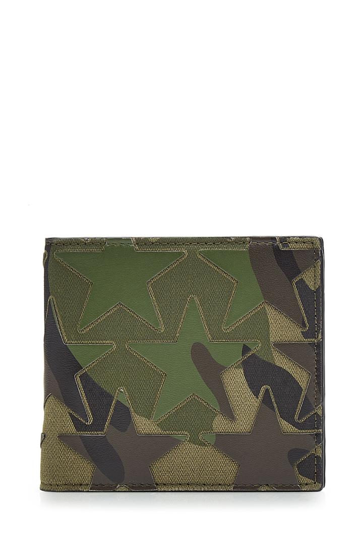 Valentino Valentino Cotton Wallet With Leather