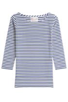 Seafarer Seafarer Cotton Cropped Sleeve Striped Top
