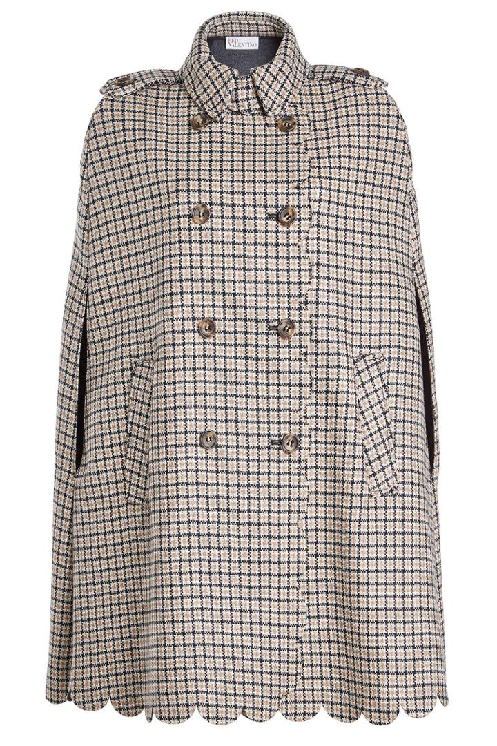 Red Valentino Red Valentino Scalloped Cape With Wool And Silk