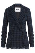 Msgm Msgm Printed Blazer With Cotton And Linen
