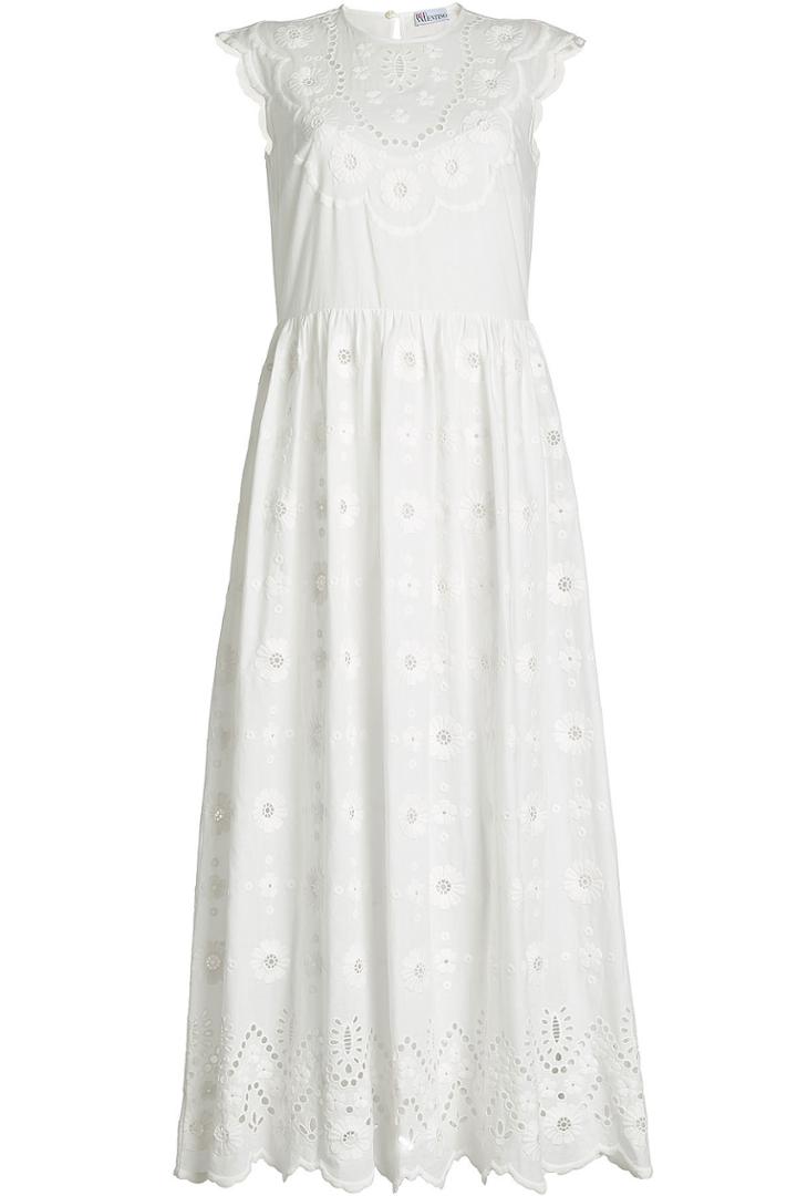 R.e.d. Valentino R.e.d. Valentino Cotton Dress With Lace Detail