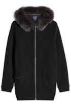 Woolrich Woolrich Wool And Cotton-infused Jacket With Fur-trimmed Hood