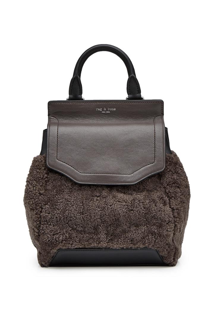 Rag & Bone Rag & Bone Small Pilot Backpack In Leather And Shearling