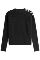 Tara Jarmon Tara Jarmon Wool Pullover With Metal Buttons - Black