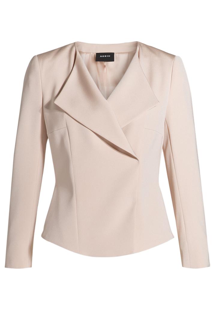 Akris Akris Silk Crepe Blazer - Beige