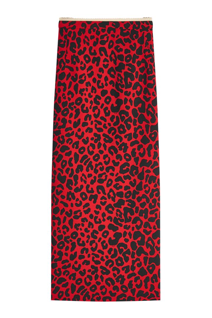 N°21 N°21 Leopard Print Midi Skirt