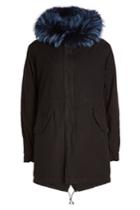 Mr & Mrs Italy Mr & Mrs Italy Midi Cotton Parka With Leather And Fur