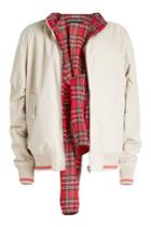 Y/project Y/project Bomber Jacket With Tartan Sleeves