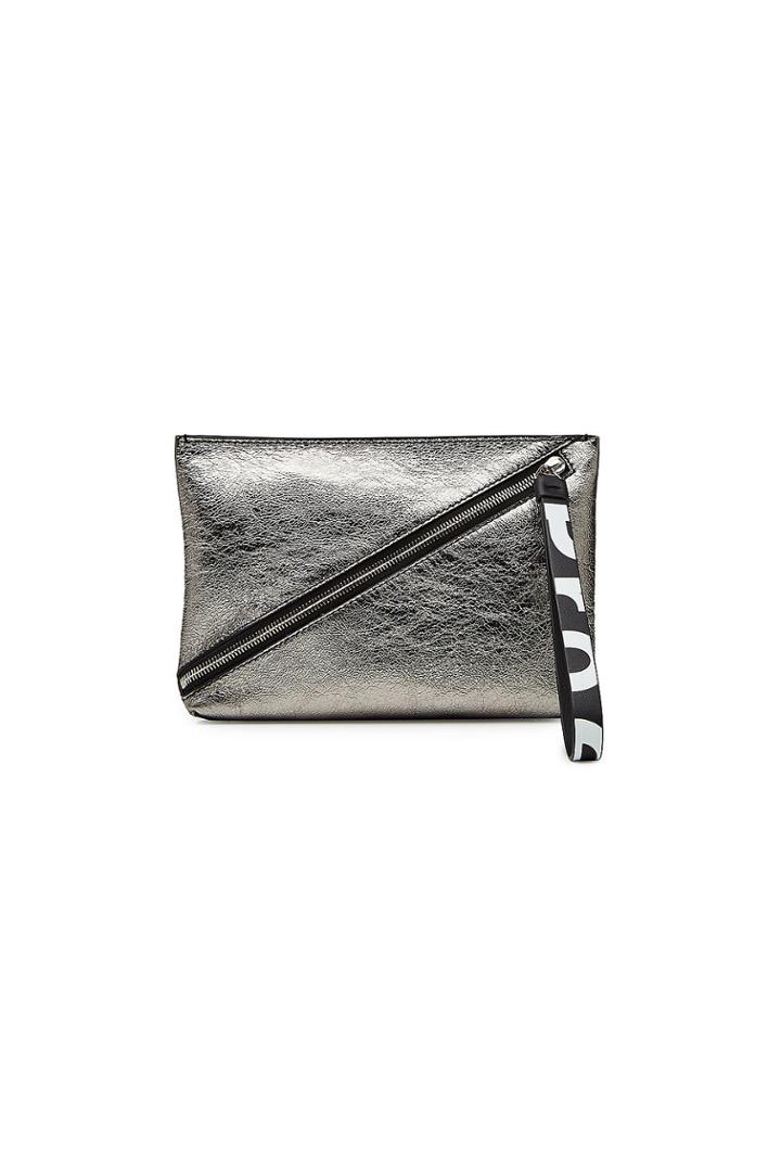 Proenza Schouler Proenza Schouler Zip Pouch Metallic Leather Clutch