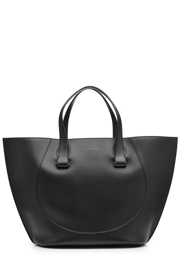 Victoria Beckham Victoria Beckham Large Tulip Leather Tote - Black