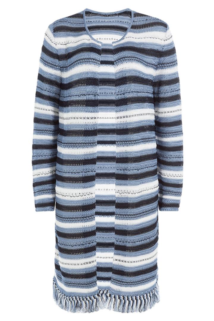 Lucien Pellat-finet Lucien Pellat-finet Striped Knit Cardigan - Blue