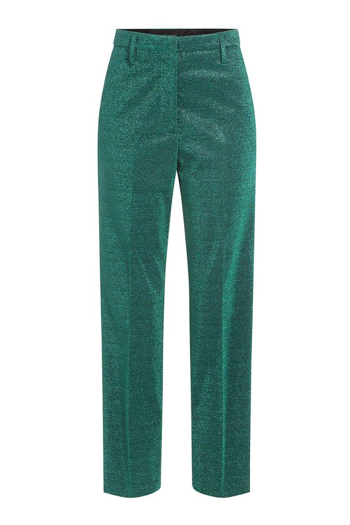 Golden Goose Golden Goose High-waisted Lamé Pants - Green