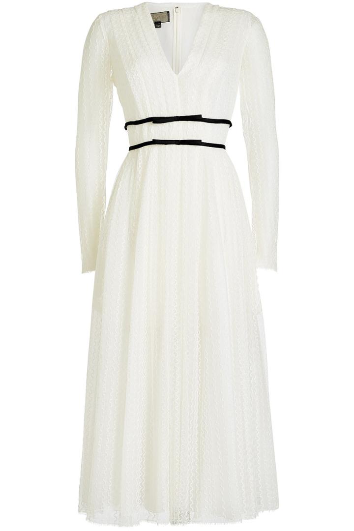 Giambattista Valli Giambattista Valli Tulle Lace Dress With Cotton