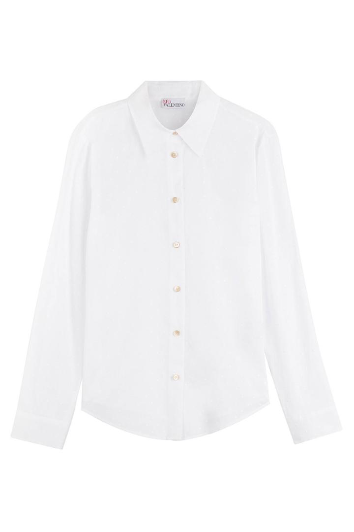 R.e.d. Valentino R.e.d. Valentino Cotton Dotted Swiss Shirt