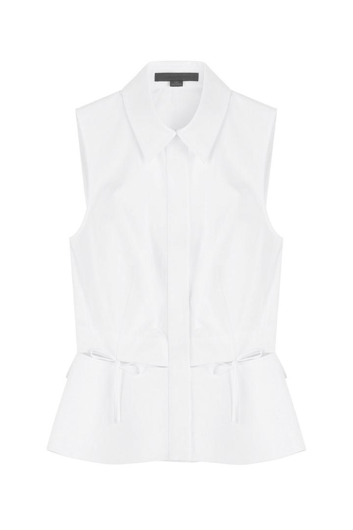 Alexander Wang Alexander Wang Cotton Sleeveless Shirt With Cutouts - Black