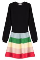 Red Valentino Red Valentino Knit Dress With Mutlicolored Skirt - Multicolor
