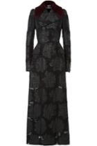 Alexander Mcqueen Alexander Mcqueen Embroidered Coat With Mink Fur Collar