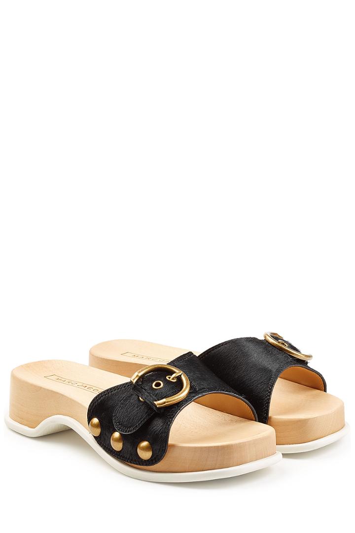 Marc Jacobs Marc Jacobs Calf Hair Sandals - Black