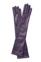 Rochas Rochas Long Leather Gloves - Purple