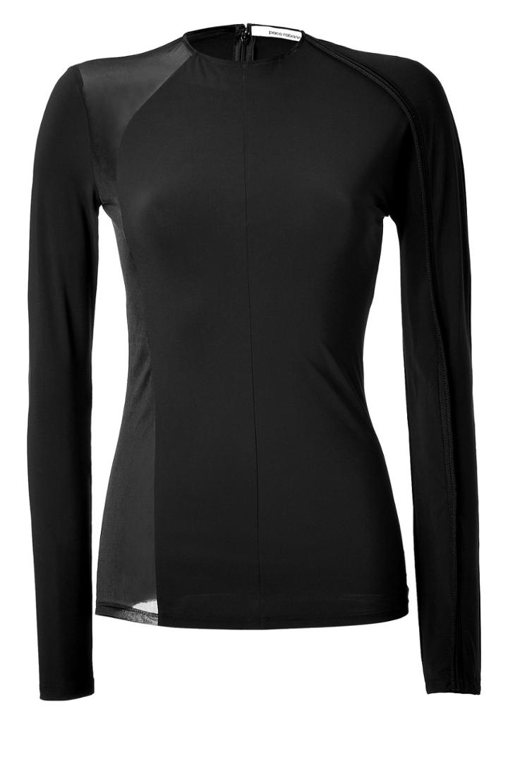 Paco Rabanne Paco Rabanne Sheer Panel Top - Black