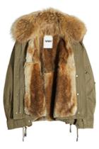 Army By Yves Salomon Army By Yves Salomon Cotton Down Parka With Raccoon Fur Lining