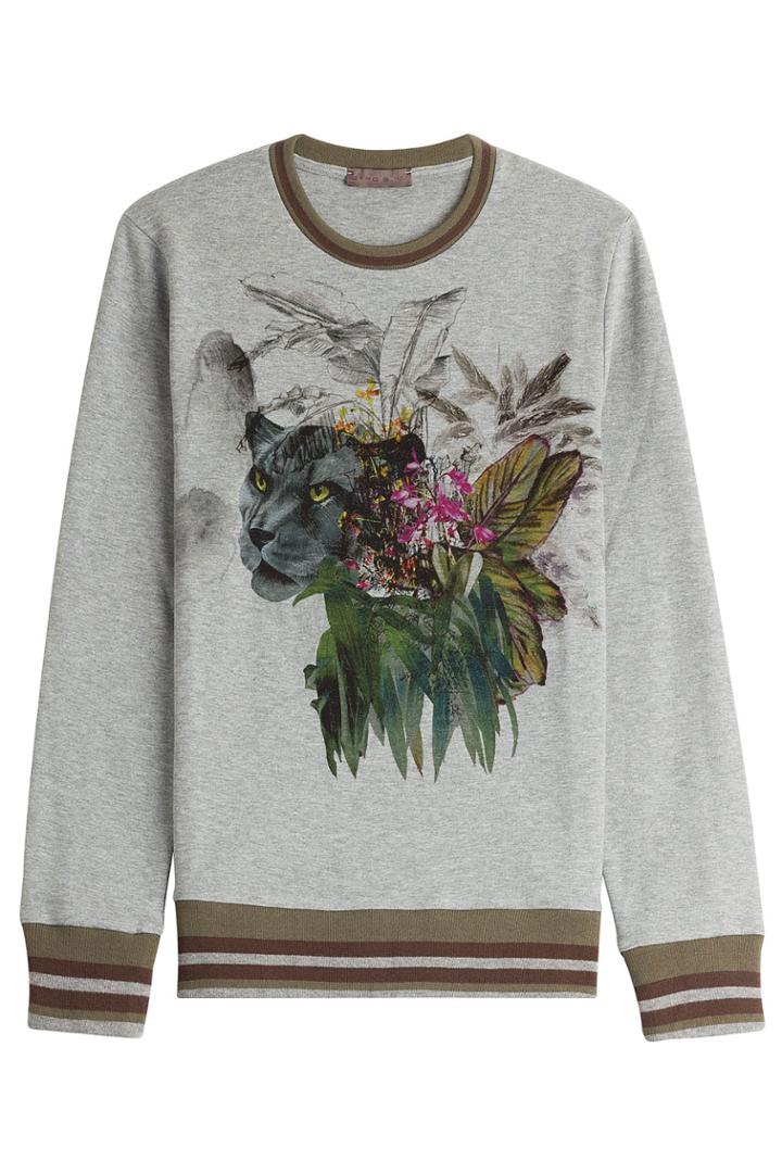 Etro Etro Printed Cotton Sweatshirt - Grey