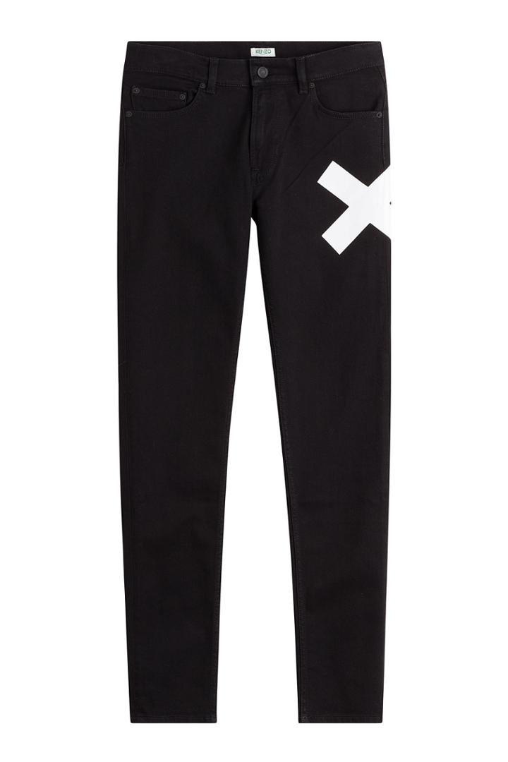 Kenzo Kenzo Printed Slim Jeans - Black