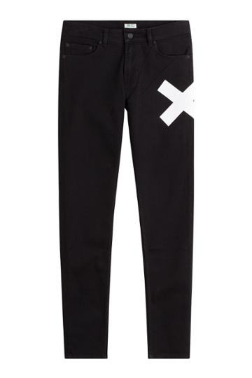 Kenzo Kenzo Printed Slim Jeans - Black