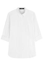 Steffen Schraut Steffen Schraut Cotton Blend Blouse With High-low Hem