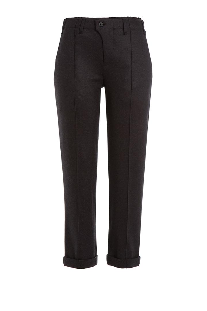 Julien David Julien David Cropped Wool Pants - Black