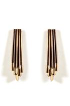 Aesa Aesa Brass Wind Wake Earrings - Gold