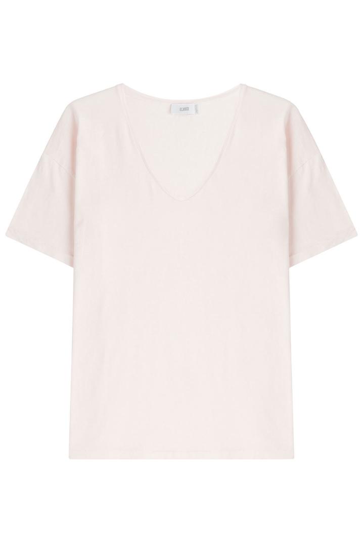 Closed Closed Cotton V-neck T-shirt - Pink