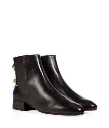 Chlo? Leather Ankle Boots In Black