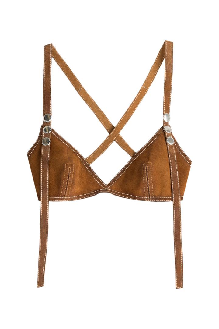 Dsquared2 Dsquared2 Suede Bra Top - None