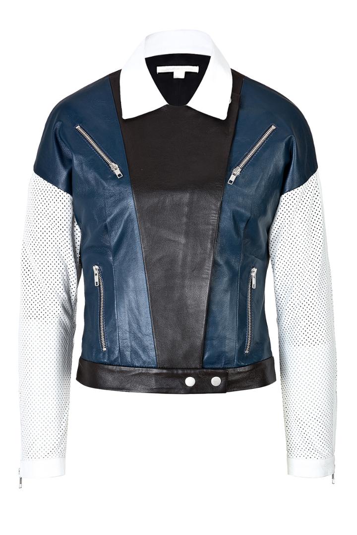 Jonathan Simkhai Jonathan Simkhai Leather Moto Jacket - Blue