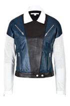 Jonathan Simkhai Jonathan Simkhai Leather Moto Jacket - Blue