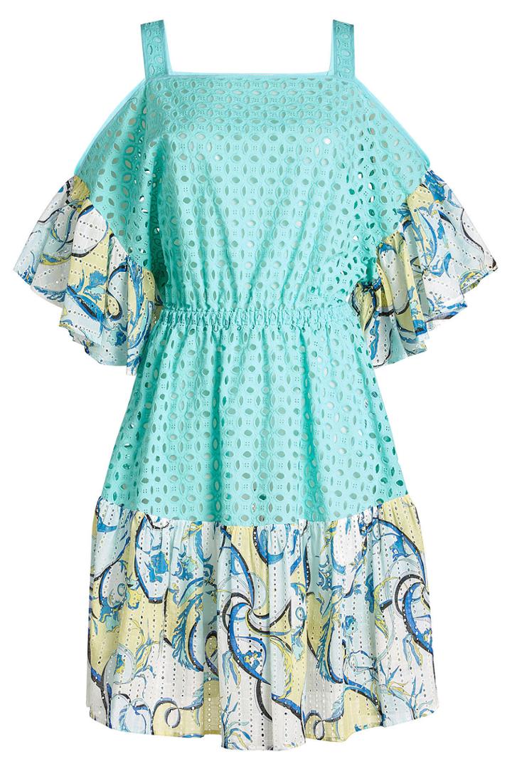 Emilio Pucci Emilio Pucci Printed Cotton Dress With Cut-out Detail