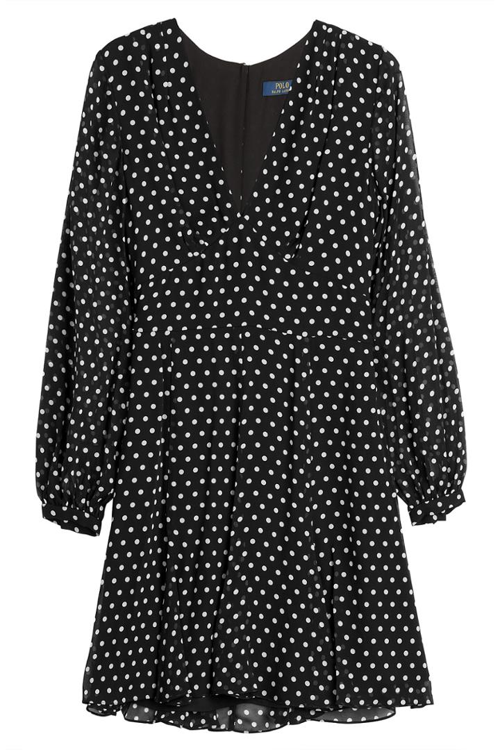 Polo Ralph Lauren Polo Ralph Lauren Printed Silk Dress - Black