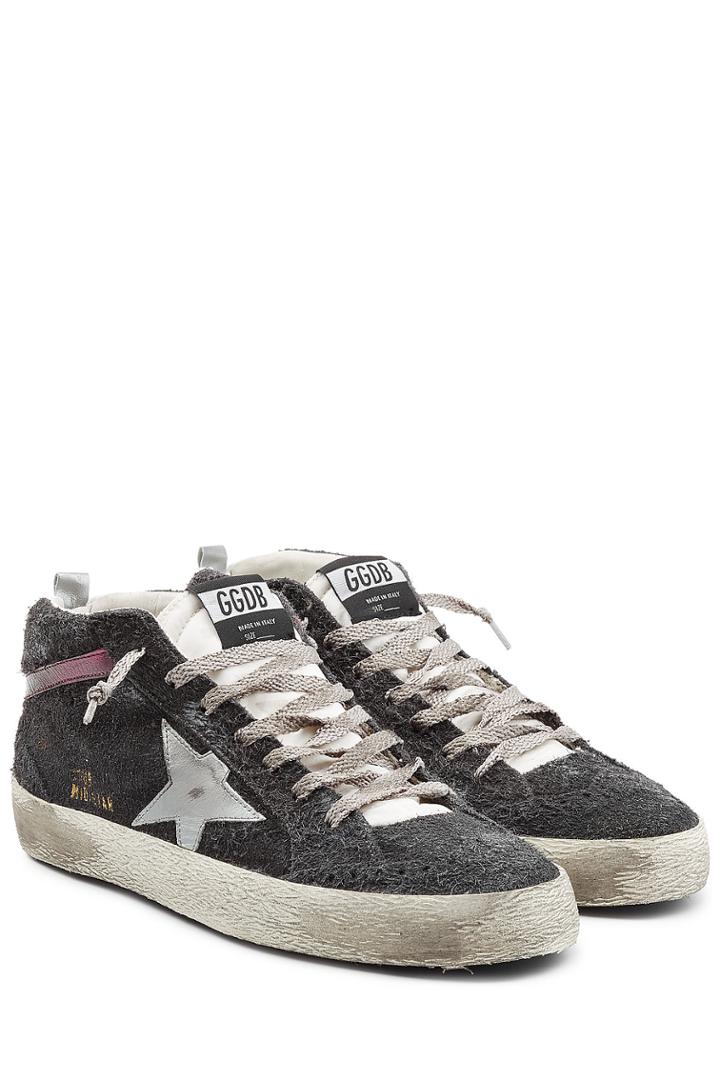 Golden Goose Golden Goose Mid Star Leather Sneakers - Grey