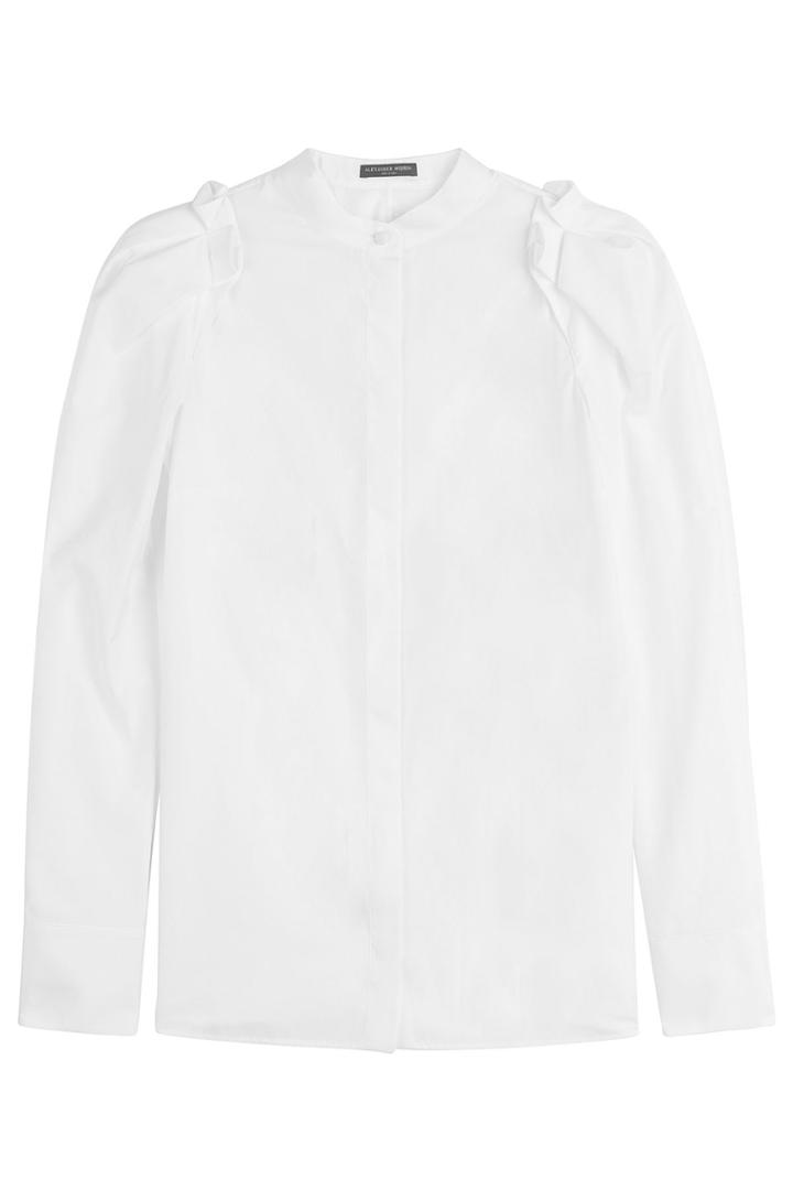 Alexander Mcqueen Alexander Mcqueen Cotton Shirt With Ruffles - White