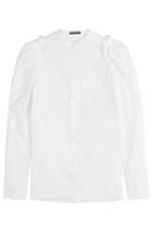 Alexander Mcqueen Alexander Mcqueen Cotton Shirt With Ruffles - White
