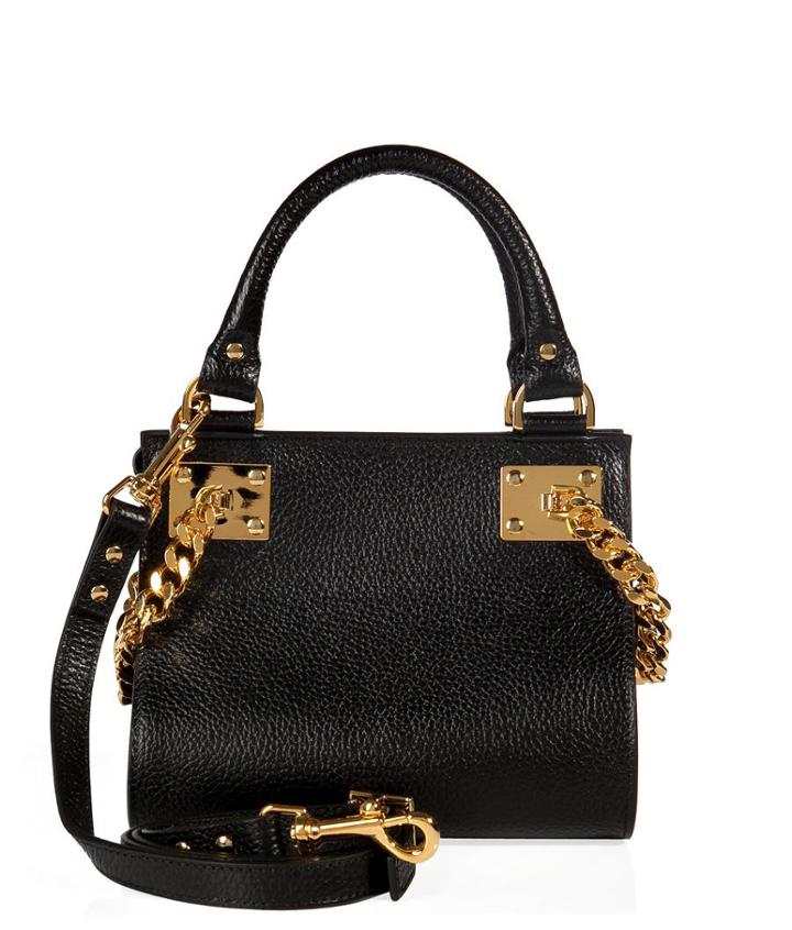 Sophie Hulme Leather Mini Chain Side Shopper