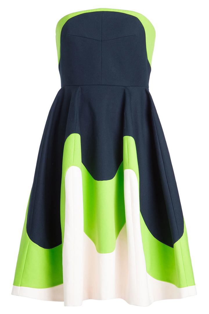 Delpozo Delpozo Strapless Dress In Cotton