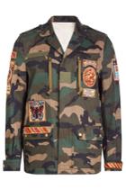 Valentino Valentino Camouflage Jacket With Patches
