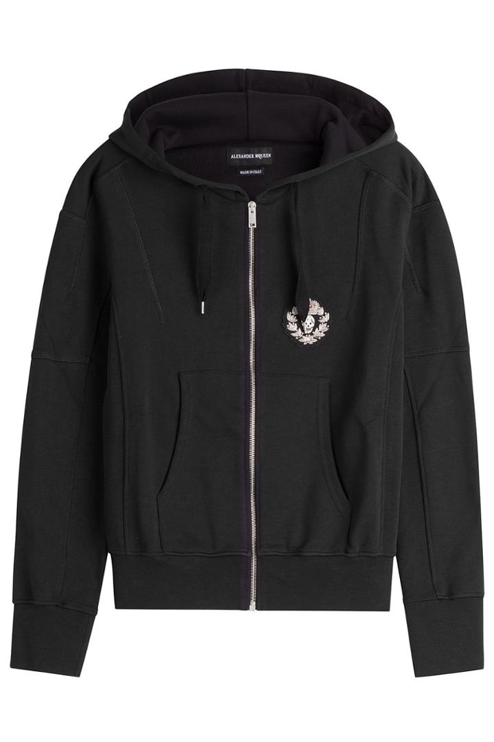 Alexander Mcqueen Alexander Mcqueen Zipped Cotton Hoody