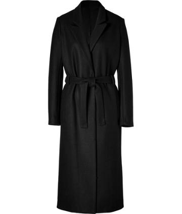 Cacharel Wool Blend Coat In Black