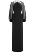 Jenny Packham Jenny Packham Sheer Sleeve Evening Gown